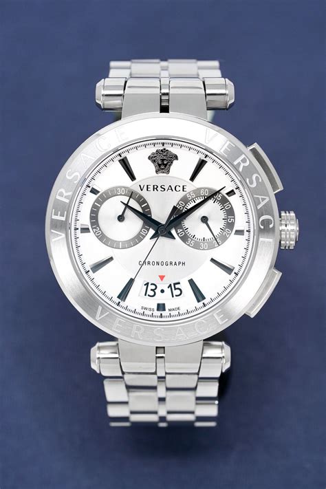 versace ve1d00319|Versace Men's Watch Aion Chronograph 45mm White Silver .